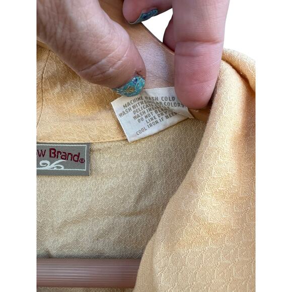 Bungalow Brand Womens Shirt Maxi Dress Short Sleeve Button Front Yellow Size 16 - Picture 4 of 6